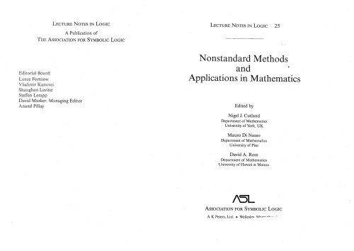 Nonstandard Methods and Applications in Mathematics
