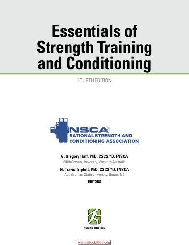 Essentials of Strength Training and Conditioning 4th Edition