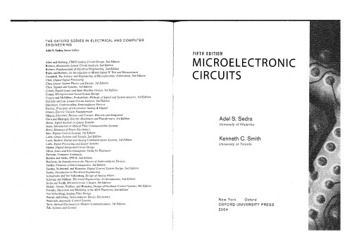 “Micro  Electronic  Circuits  Theory  And   Applicatication,”  5th  Edition