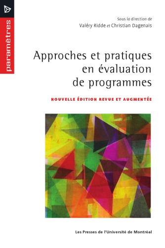 Approches et pratiques en évaluation de programmes