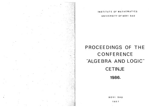 Proceedings of the Conference 