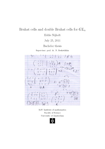 Bruhat cells and double Bruhat cells for GLn