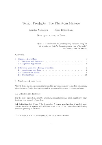 Tensor Products: The Phantom Menace