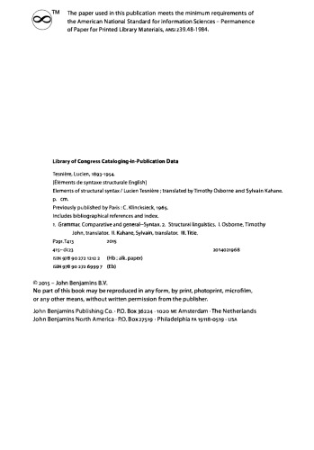 Elements of structural syntax