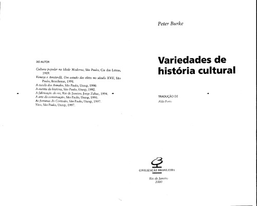 Variedades de História Cultural