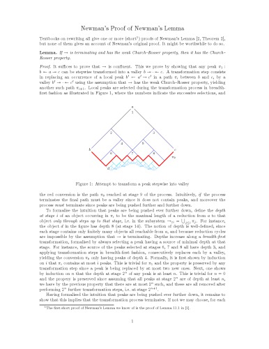 Newman’s Proof of Newman’s Lemma