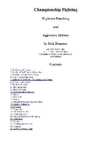 Explosive Punching and Aggressive Defense