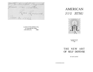 American Jiu Jitsu  The New Art of Self Defense