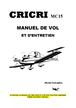 Manuel De vol Et D'Entretien De L'Avion CriCri MC15