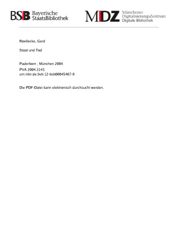 Staat und Tod