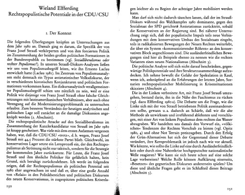 Rechtspopulistische Potentiale in der CDU/CSU