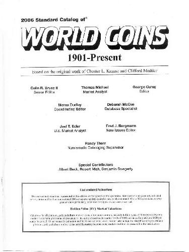 2011 Standard Catalog of World Coins 1901-2000