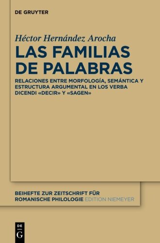 Las familias de palabras: Relaciones entre morfologia, semantica y estructura argumental en las raices dec(ir) y sag(en) (Beihefte Zur Zeitschrift Fur Romanische Philologie) (Spanish Edition)