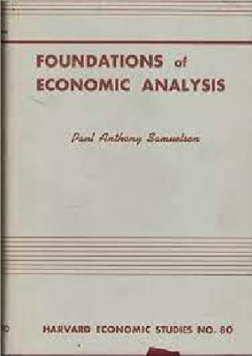 Foundations of Economic Analysis