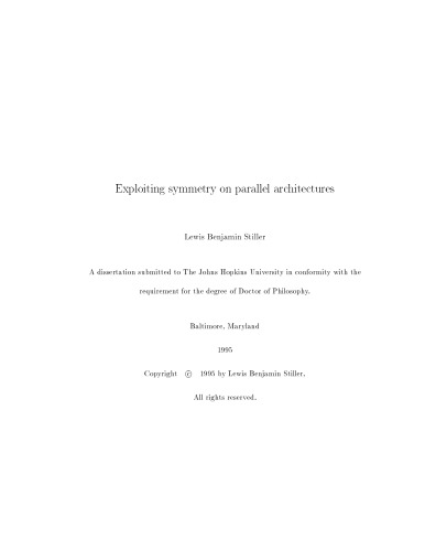 Exploiting symmetry on parallel architectures