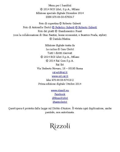 Menu per i bambini  Le migliori ricette de La cucina di Casa Clerici (Italian Edition)