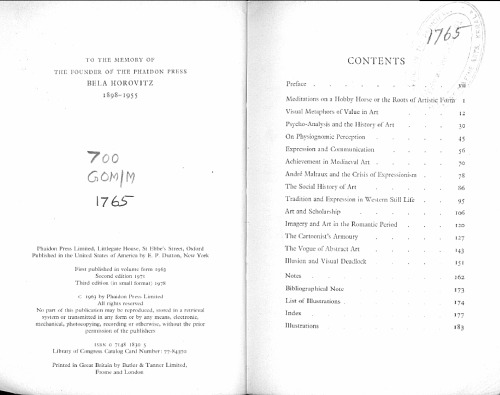 Meditations On a Hobby Horse and Other Essays On the Theory of Art