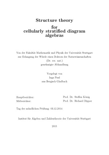 Structure theory for cellularly stratified diagram algebras