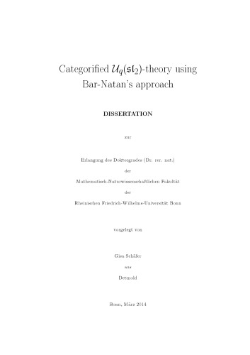 Categorified Uq(sl2)-theory using Bar-Natan’s approach