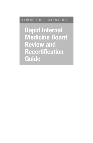 Own the Boards: Rapid Internal Medicine Board Review and Recertification Guide