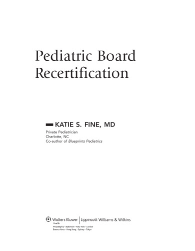 Pediatric Board Recertification Review