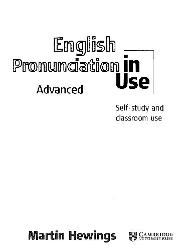 English Pronunciation in Use Advanced Book with Answers, 5 Audio CDs and CD-ROM 