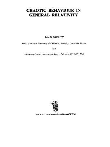 Chaotic behavior in general relativity