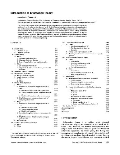Introduction to bifurcation theory
