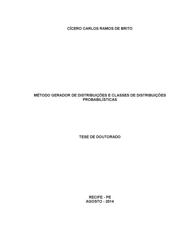 Método Gerador de Distribuições e Classes de Distribuições Probabilísticas