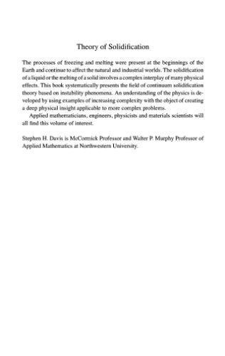 Theory of solidification