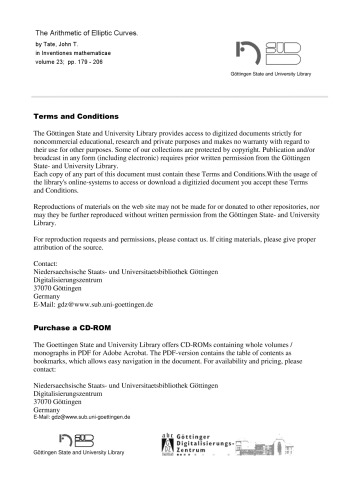 The Arithmetic of Elliptic Curves