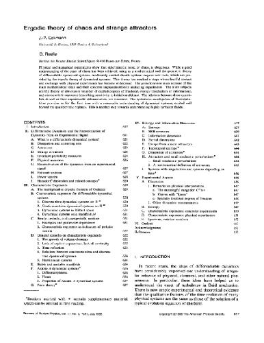 Ergodic theory of chaos and strange attractors