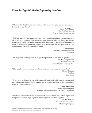 Taguchi's Quality Engineering Handbook