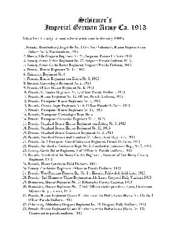 The Imperial German Army 1890-1914