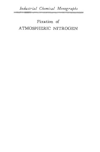 Fixation of Atmospheric Nitrogen