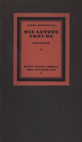 Die letzte Freude. Gedichte