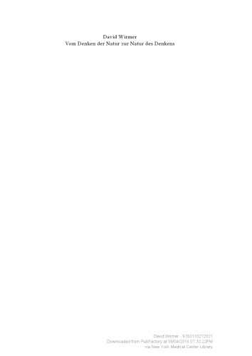 Vom Denken der Natur zur Natur des Denkens. Ibn Bāǧǧas Theorie der Potenz als Grundlegung der Psychologie [INCOMPLETE]