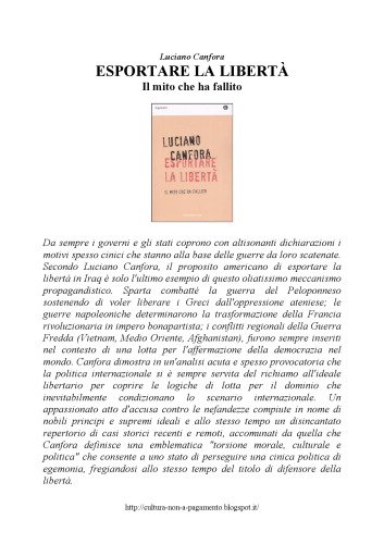 Esportare la libertà: il mito che ha fallito