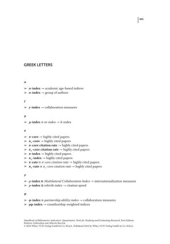 Handbook of Bibliometric Indicators: Quantitative Tools for Studying and Evaluating Research