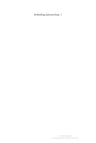 Rethinking Epistemology