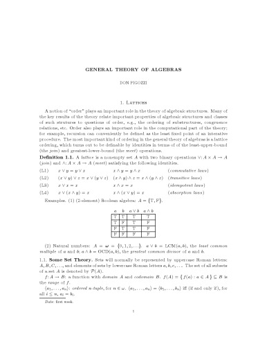 General theory of algebras