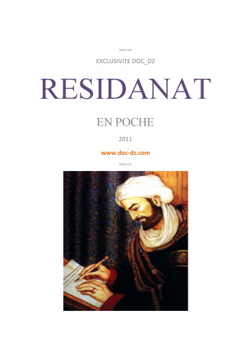 Résidanat en poche 2011 ( les cours Q )