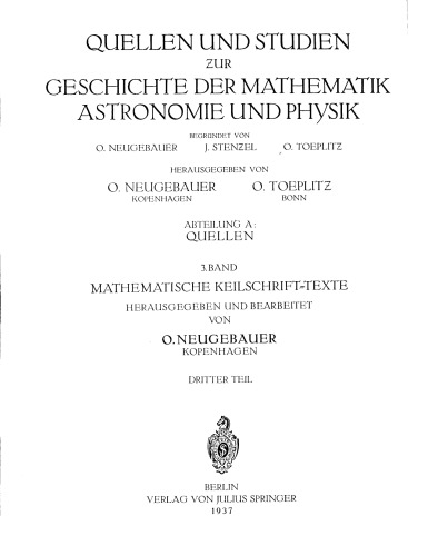 Mathematische Keilschrift-Texte