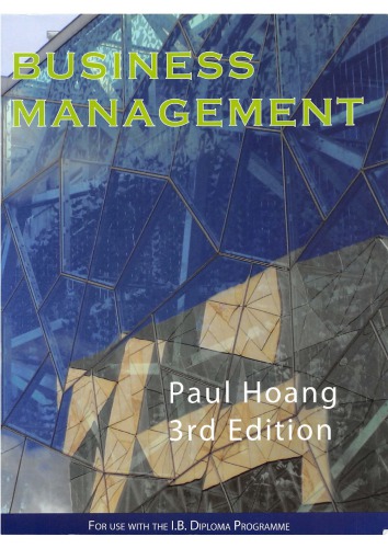 Business and Management for the IB Diploma Paul Hoang Third Edition