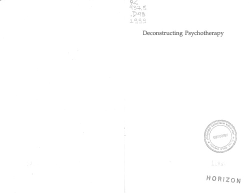 Deconstructing psychotherapy