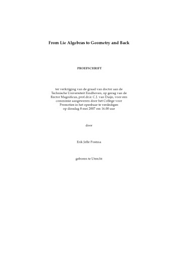 From Lie Algebras to Geometry and Back