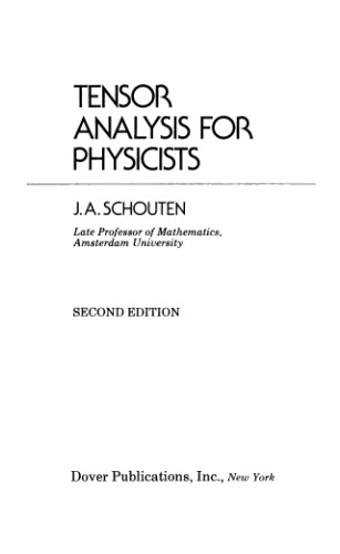 Tensor analysis for physicists