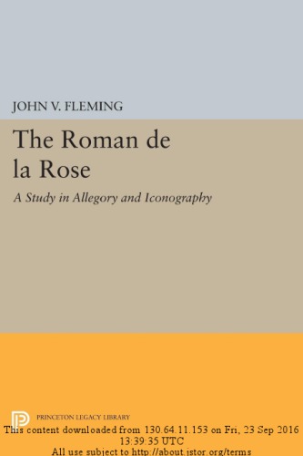 Roman de la Rose: A Study in Allegory and Iconography