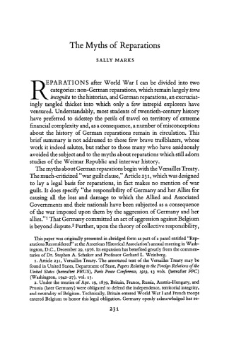 The Myths of Reparations