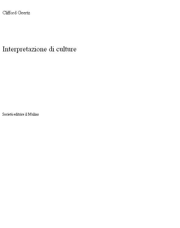 Interpretazione di culture